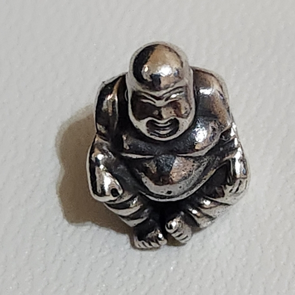 Pandora Sterling Silver Smiling Buddha Charm Bead - Picture 2 of 7